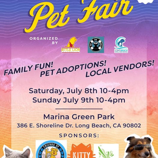 Colorful advertisement for a "Pet Fair."