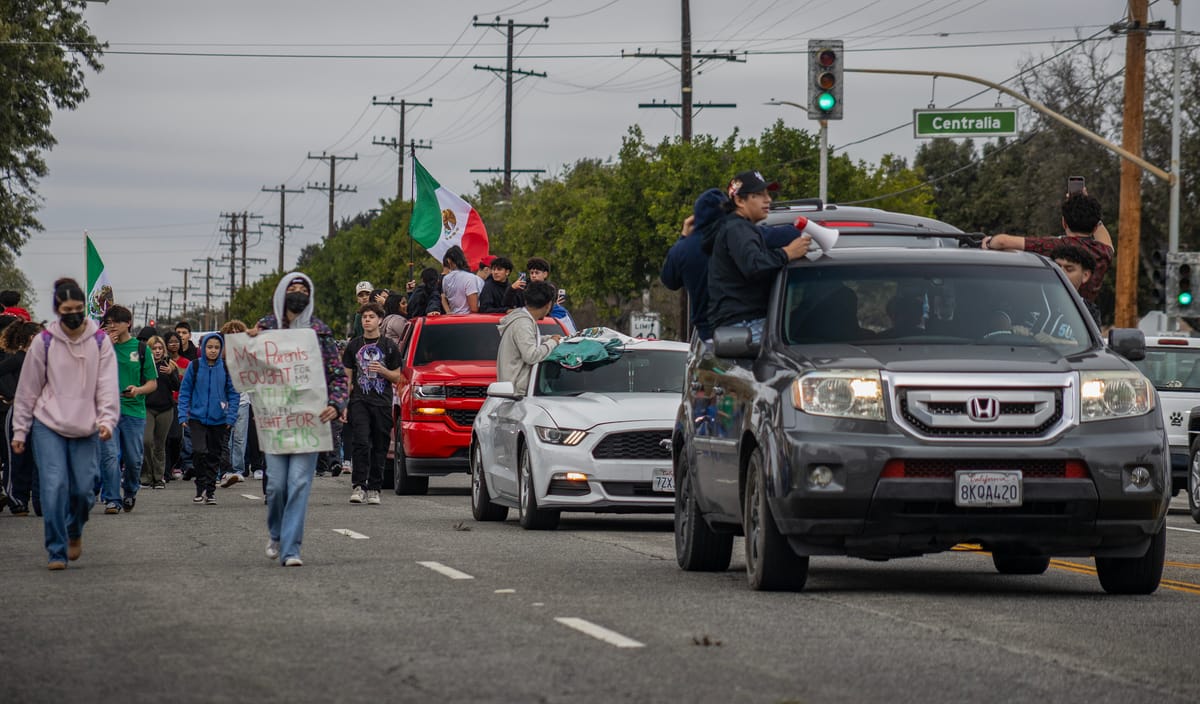 More than 500 LBUSD students walk out in protest of Trump immigration policies