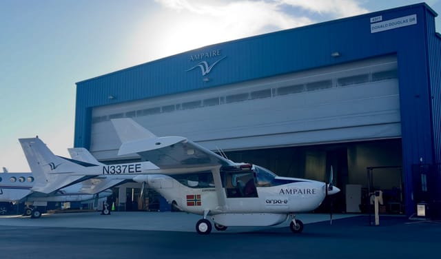 Hybrid-electric plane landing at Long Beach Airport marks ‘significant leap’ toward cleaning air travel