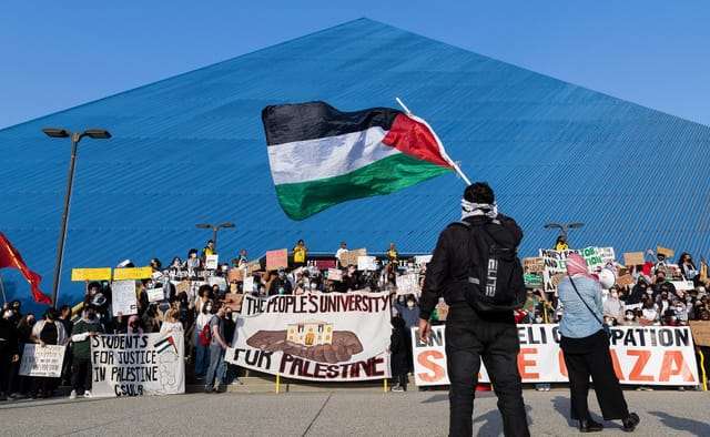 PHOTOS: Over 1,000 people join peaceful pro-Palestine rally at Cal State Long Beach